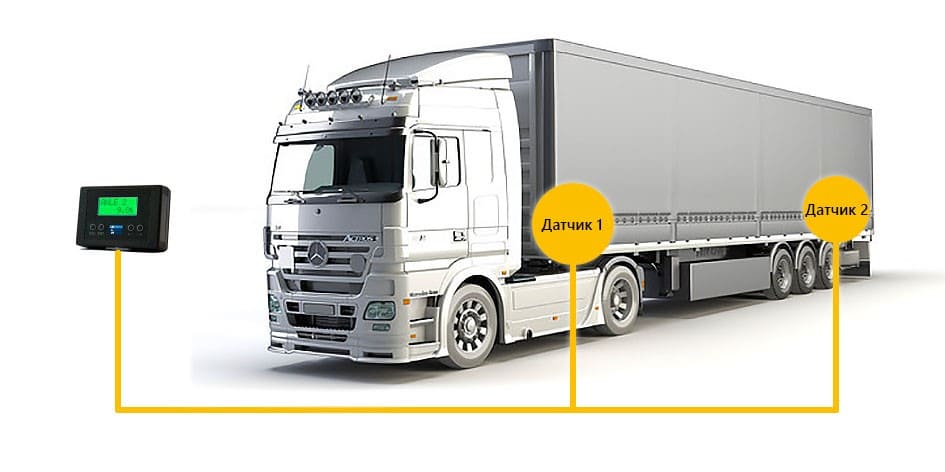 датчик нагрузки на ось грузовика